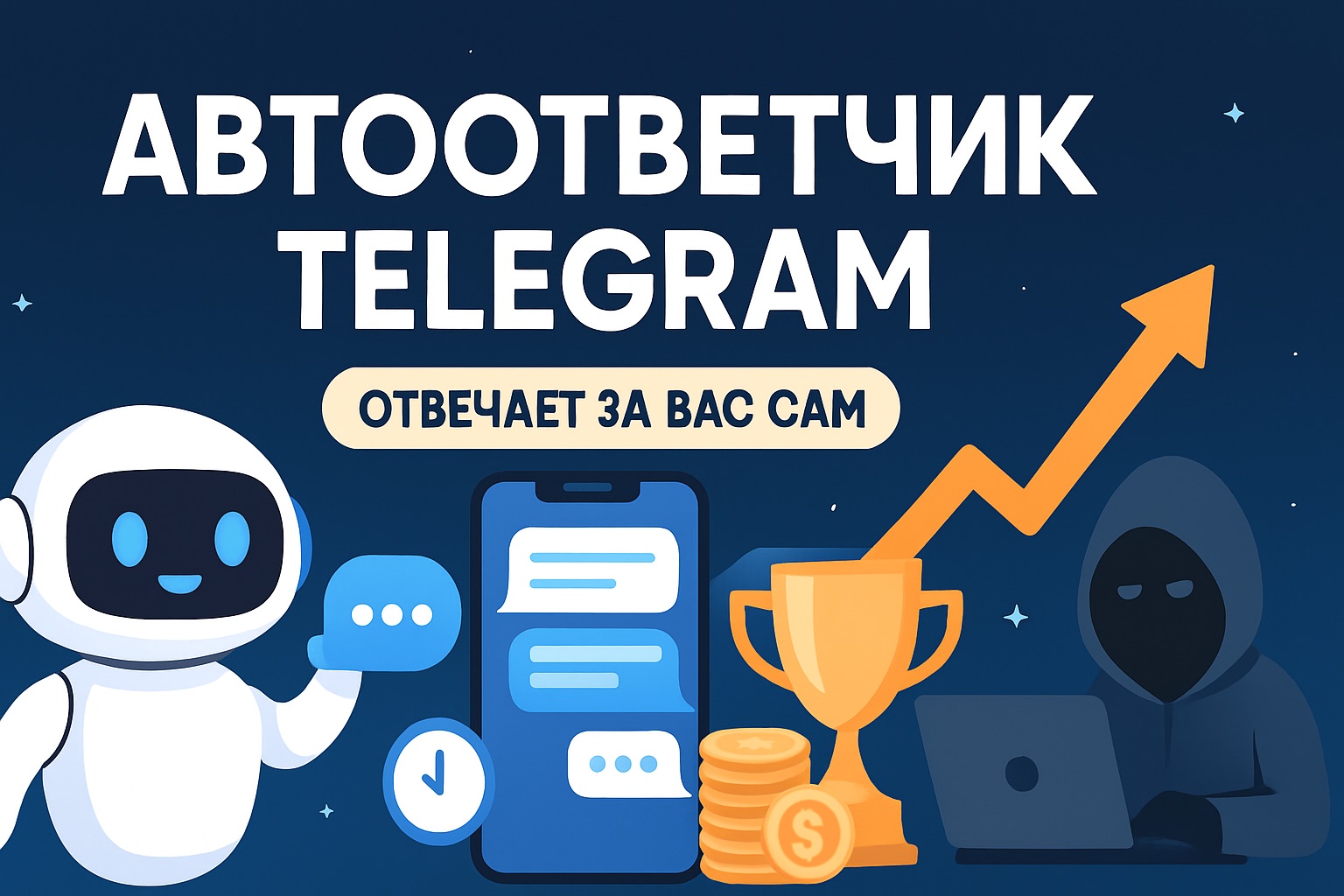 Автоответчик для входящих сообщений в Telegram