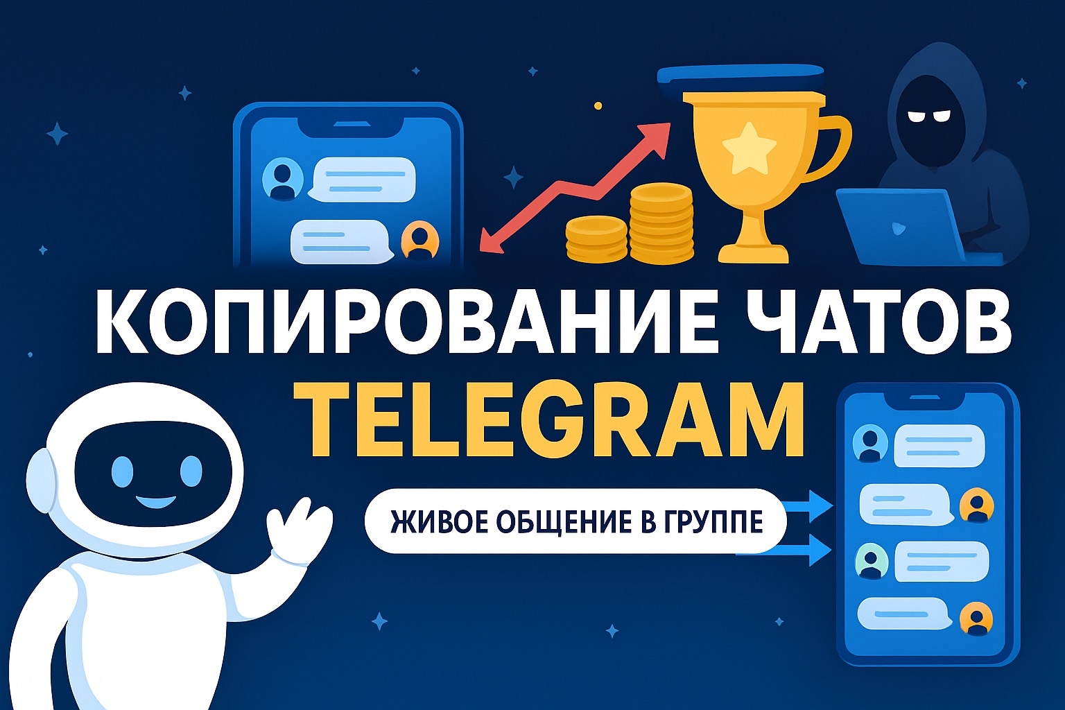 Копирование чатов телеграм через клонер
