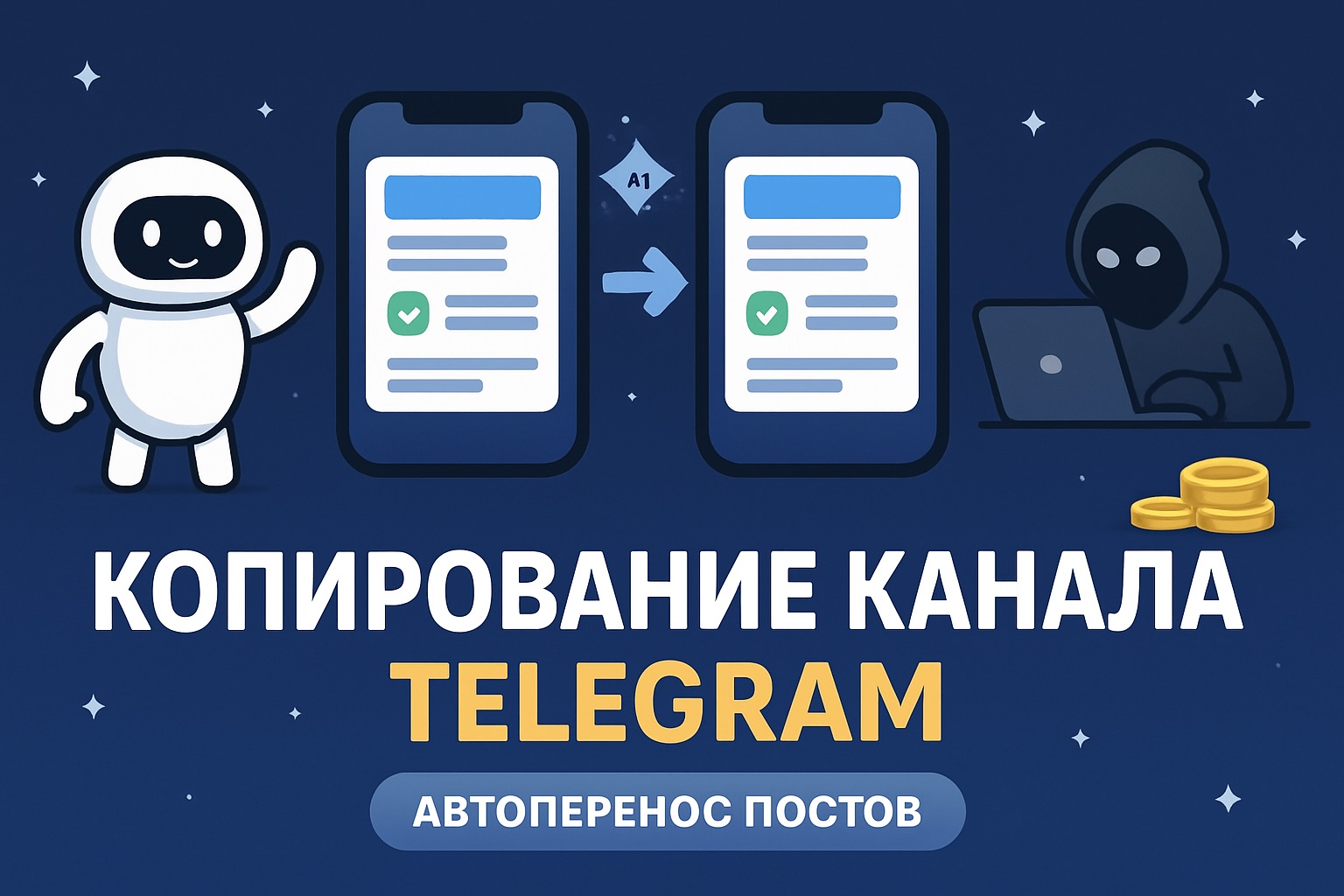 Копирование телеграм-канала через клонер