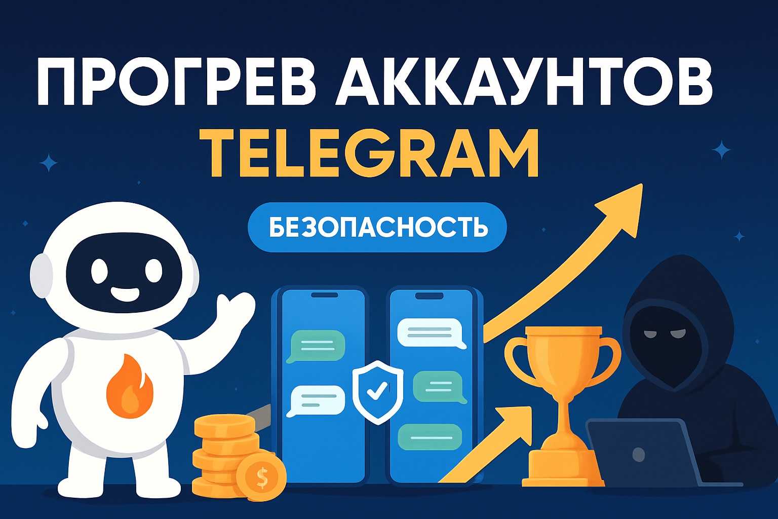Прогрев аккаунтов Telegram имитацией живого общения